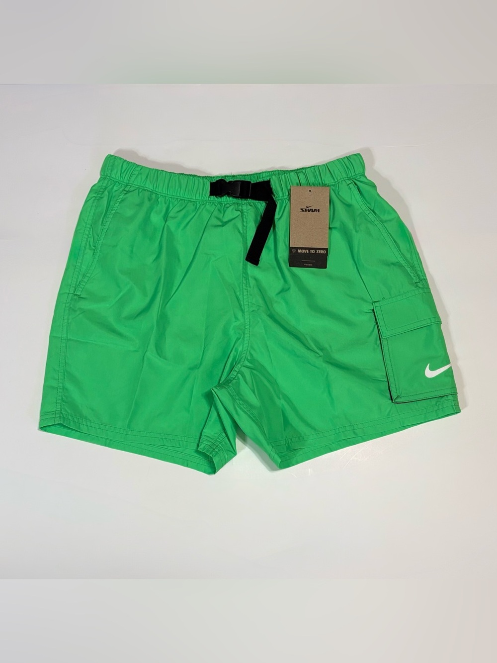 Nike Bright Green Swim Shorts with Black Belt